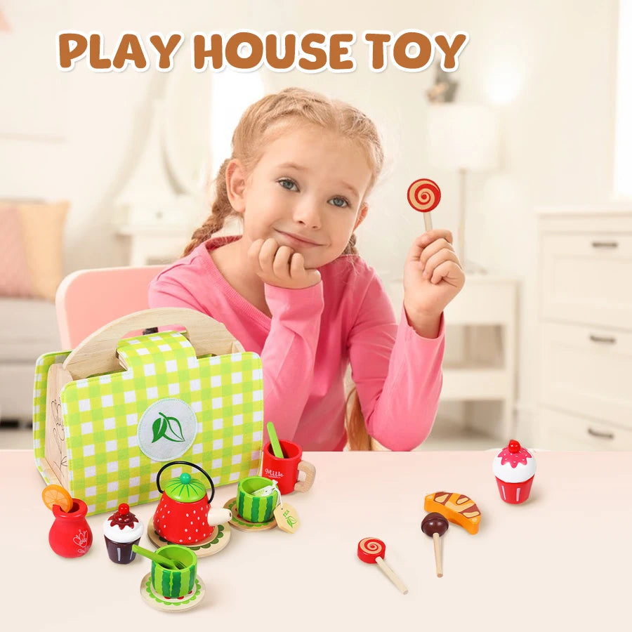 Wooden Tea Party Set