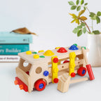 Wooden Screw Car Set