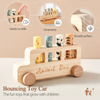 Wooden Bus Bounce Toy