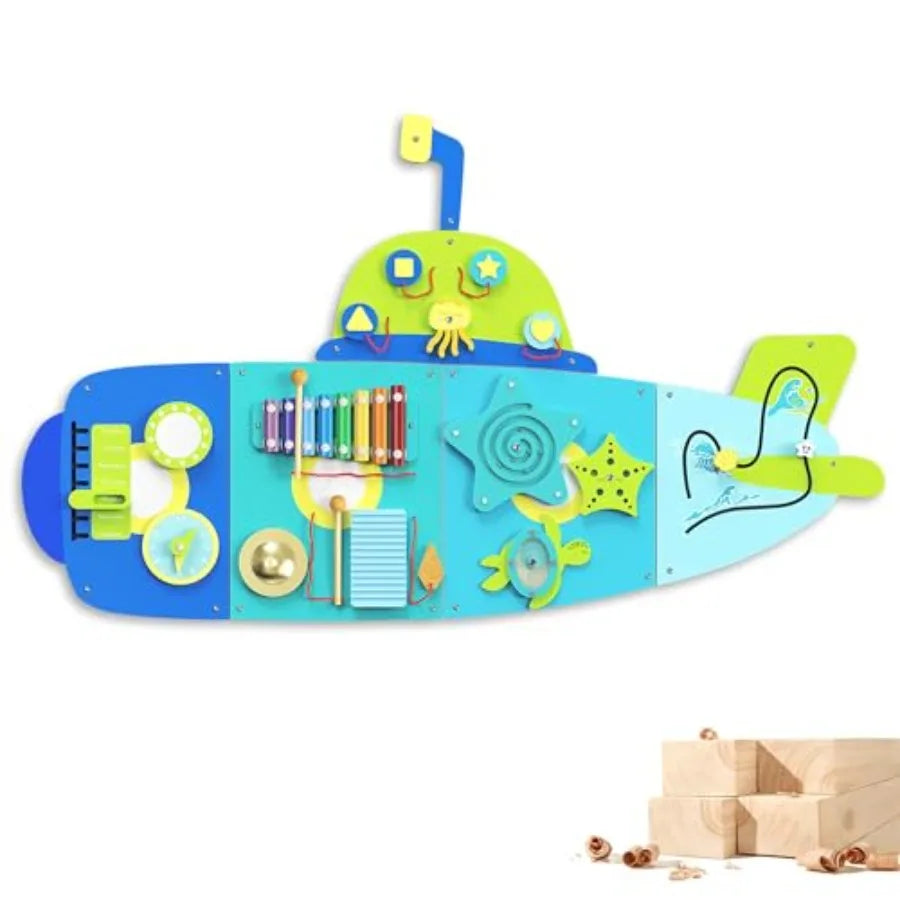 Wooden Wall Busy Board Panels - Activity Center