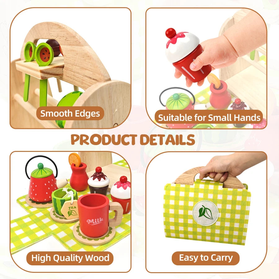 Wooden Tea Party Set