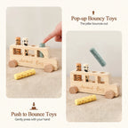 Wooden Bus Bounce Toy