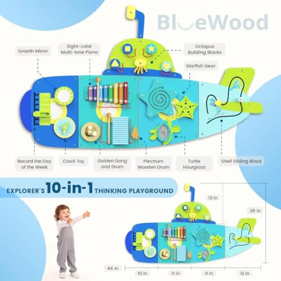 Wooden Wall Busy Board Panels - Activity Center
