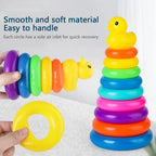 Children's Montessori Toy Animals Rainbow Stacked Ring Tower Stacking Educational Toys Infant Development Early Education Toys