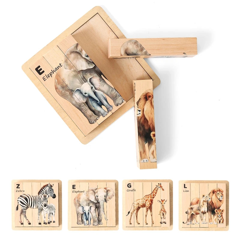 Double-Sided Animal Puzzle