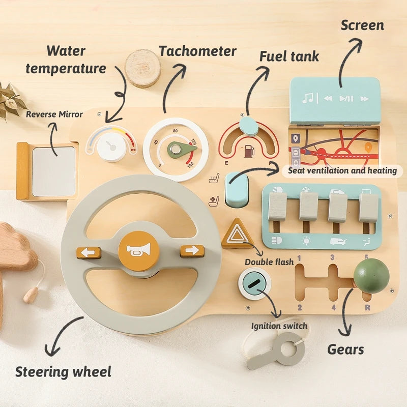 Busy Board Steering Wheel