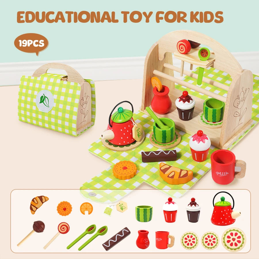 Wooden Tea Party Set