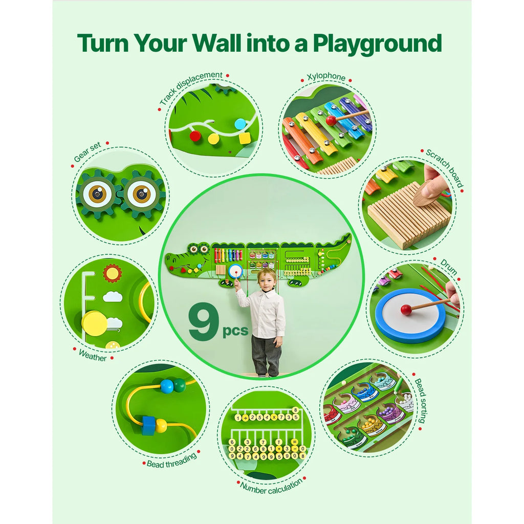 Crocodile Wall Busy Board