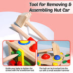 Wooden Screw Car Set