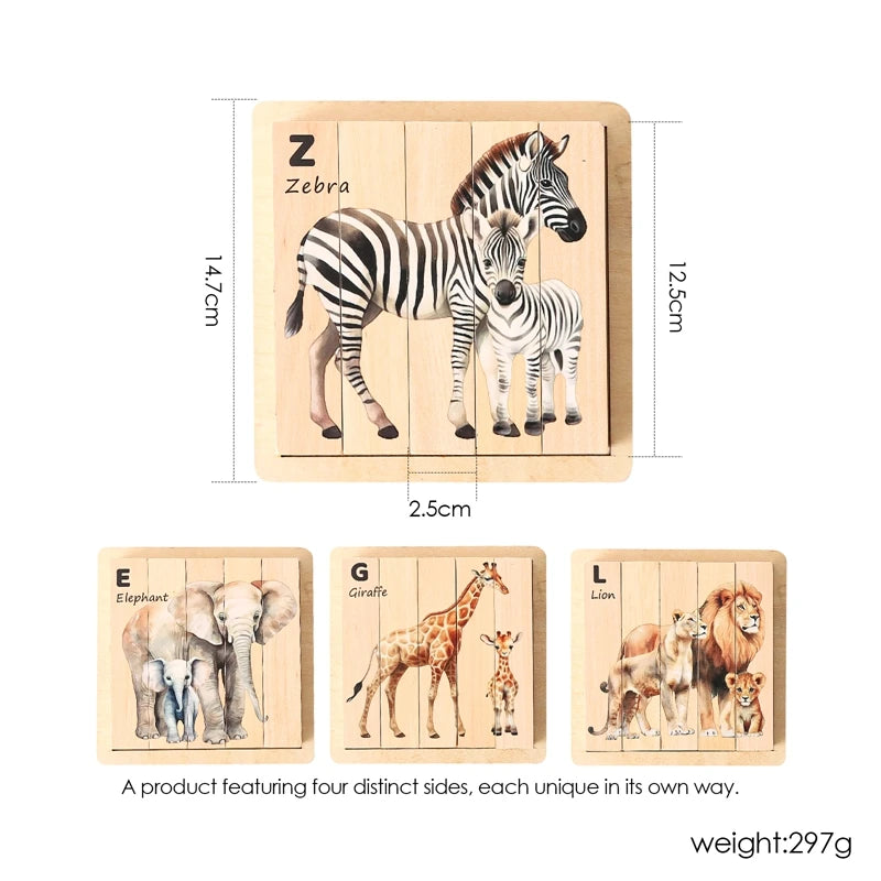 Double-Sided Animal Puzzle